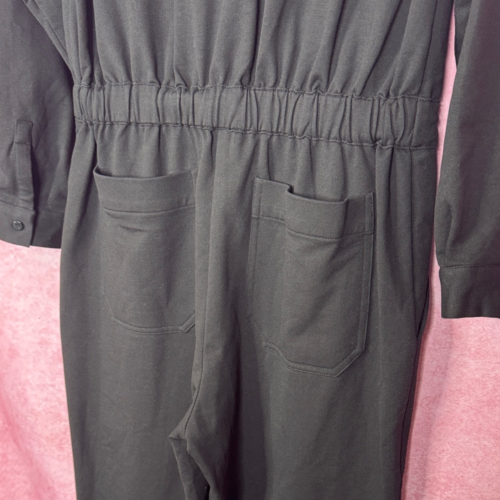 246. ByEtcetera Black Belted Utility Jumpsuit Size 6 - Picture 6 of 7